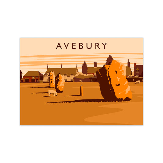 Avebury Travel Art Print by Richard O'Neill Print Only