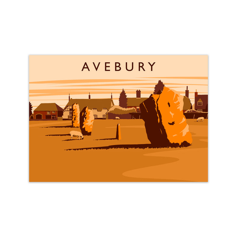 Avebury Travel Art Print by Richard O'Neill Print Only