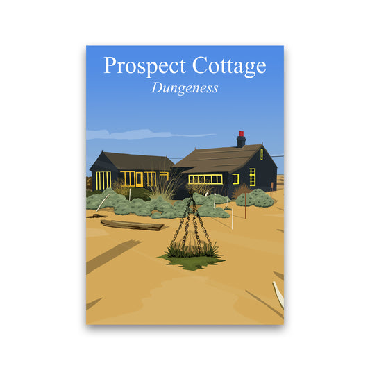 Prospect Cottage portrait Travel Art Print by Richard O'Neill Print Only