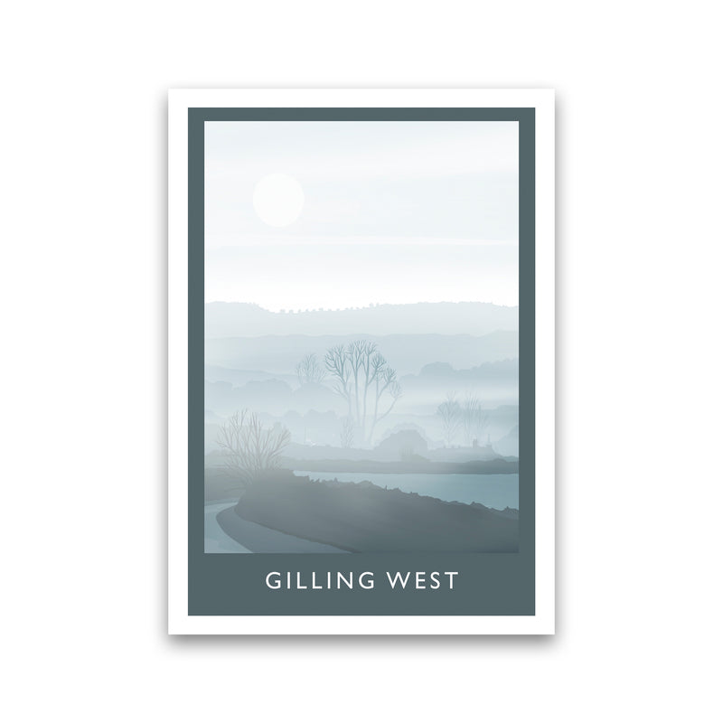 Gilling West (Winter) Portrait Travel Art Print by Richard O'Neill Print Only