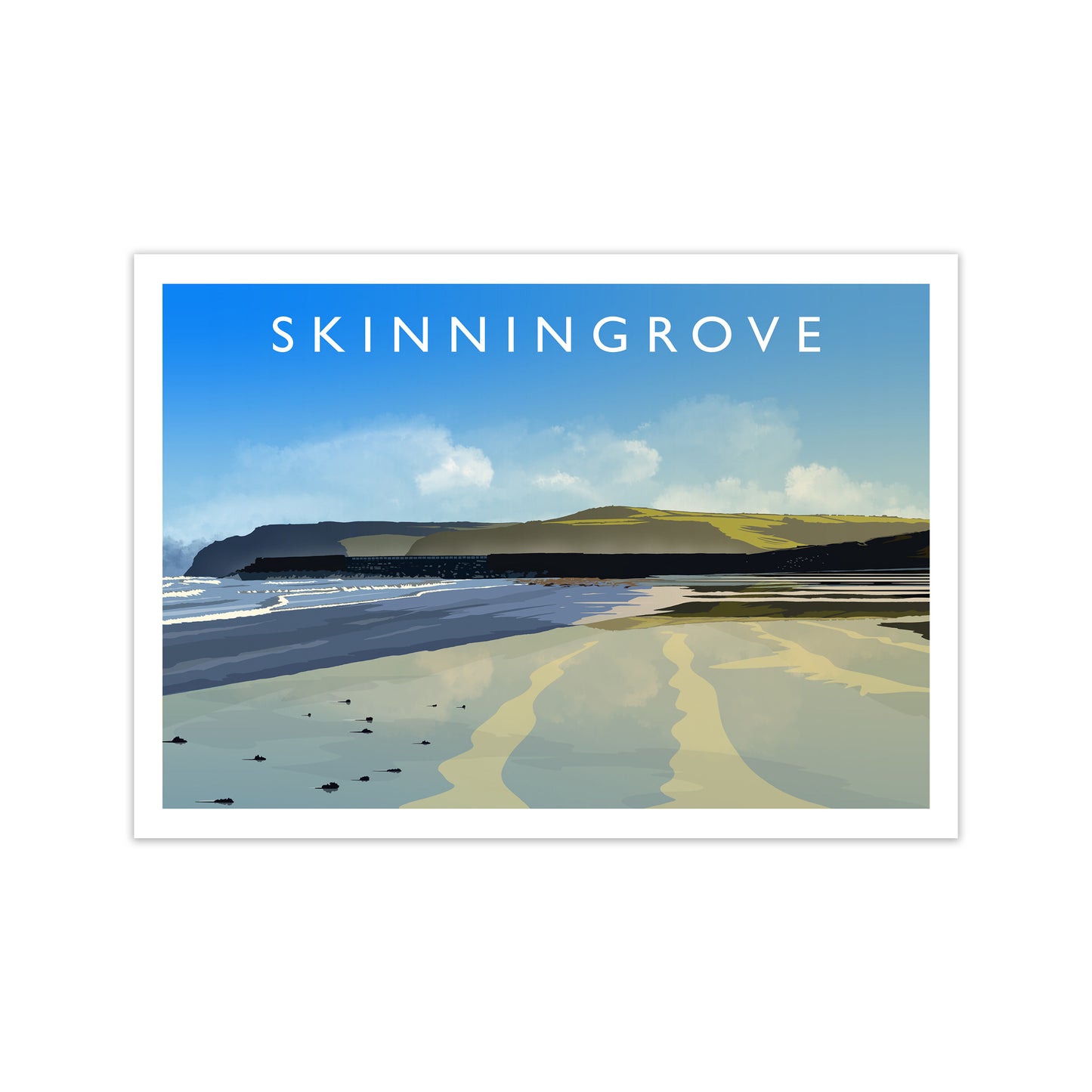Skinningrove 2 Travel Art Print by Richard O'Neill Print Only