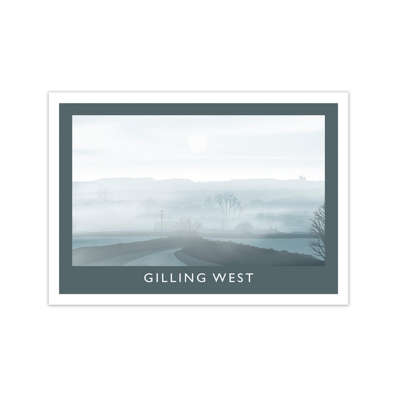 Gilling West (Winter) Travel Art Print by Richard O'Neill Print Only