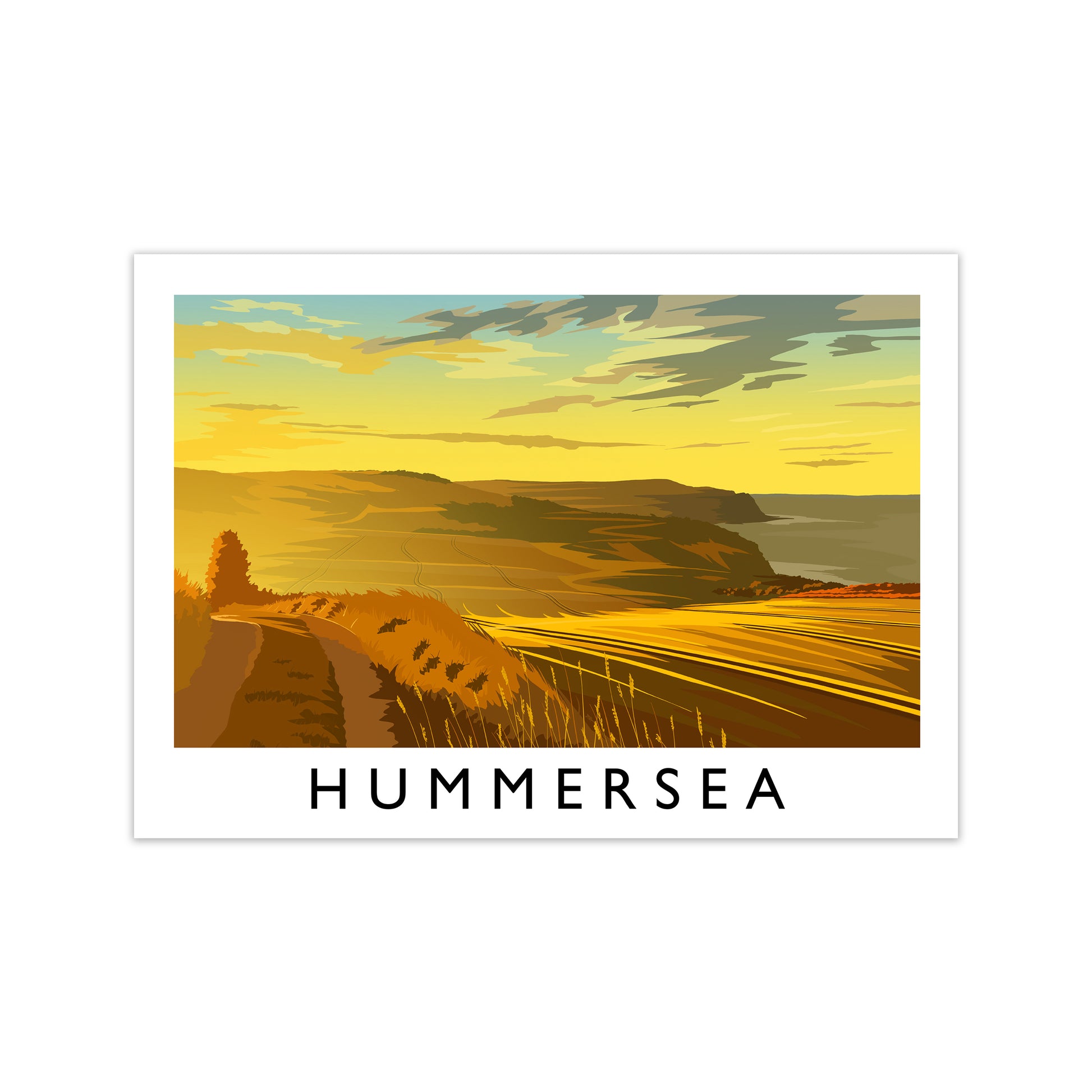 Hummersea Travel Art Print by Richard O'Neill Print Only