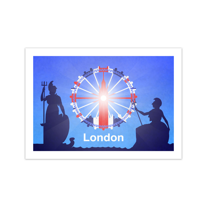 London (Britannia) Travel Art Print by Richard O'Neill Print Only