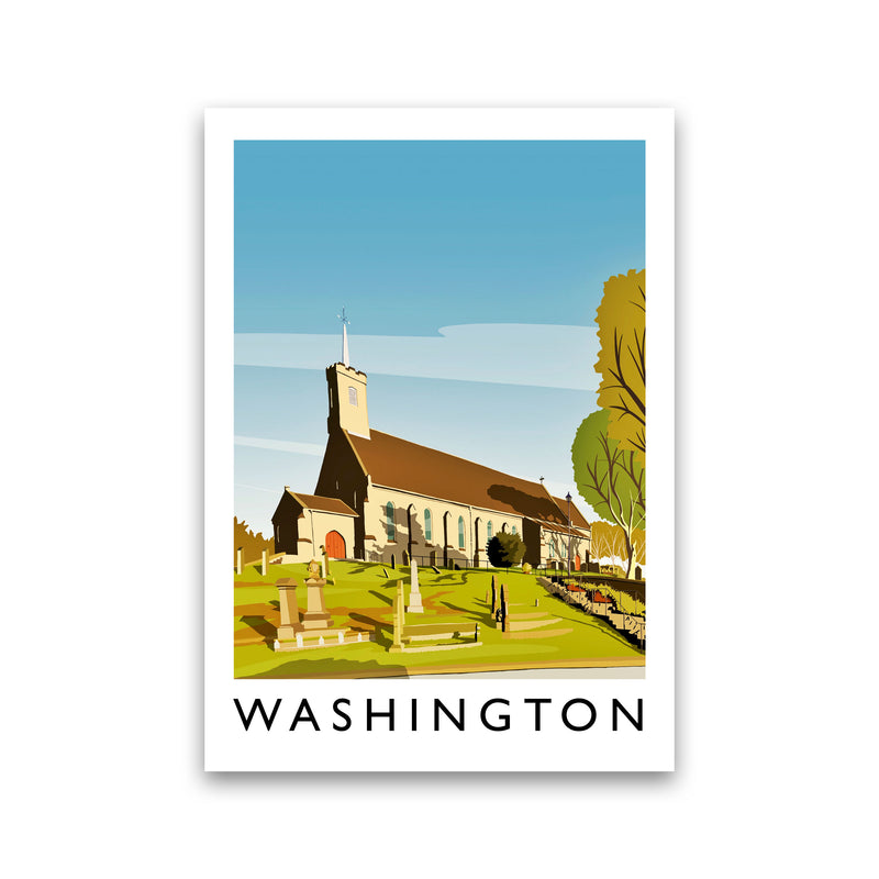 Washington Portrait Travel Art Print by Richard O'Neill Print Only