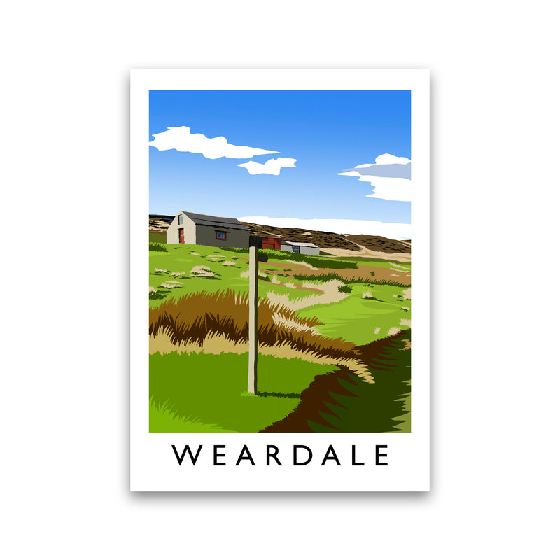 Weardale Portrait Travel Art Print by Richard O'Neill Print Only