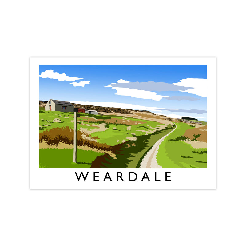 Weardale Travel Art Print by Richard O'Neill Print Only