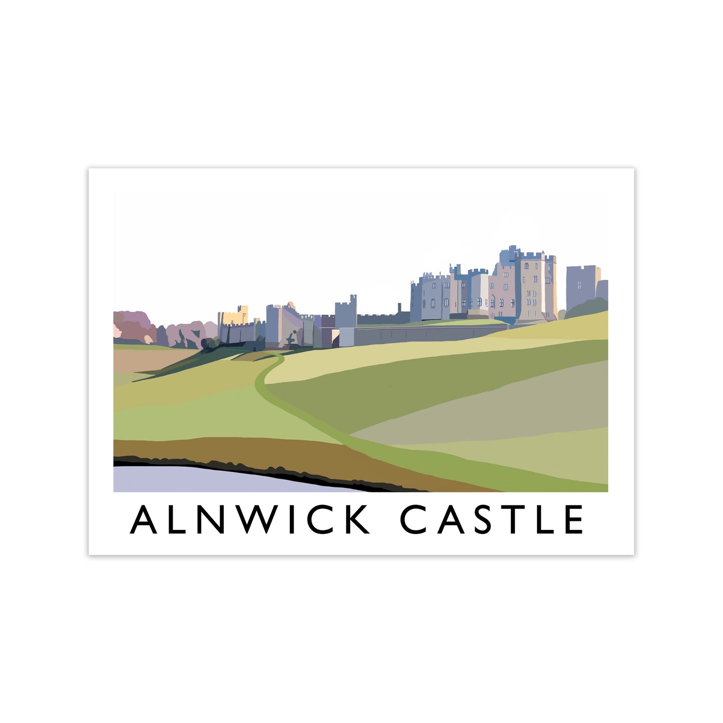 Alnwick Castle Framed Digital Art Print by Richard O'Neill Print Only