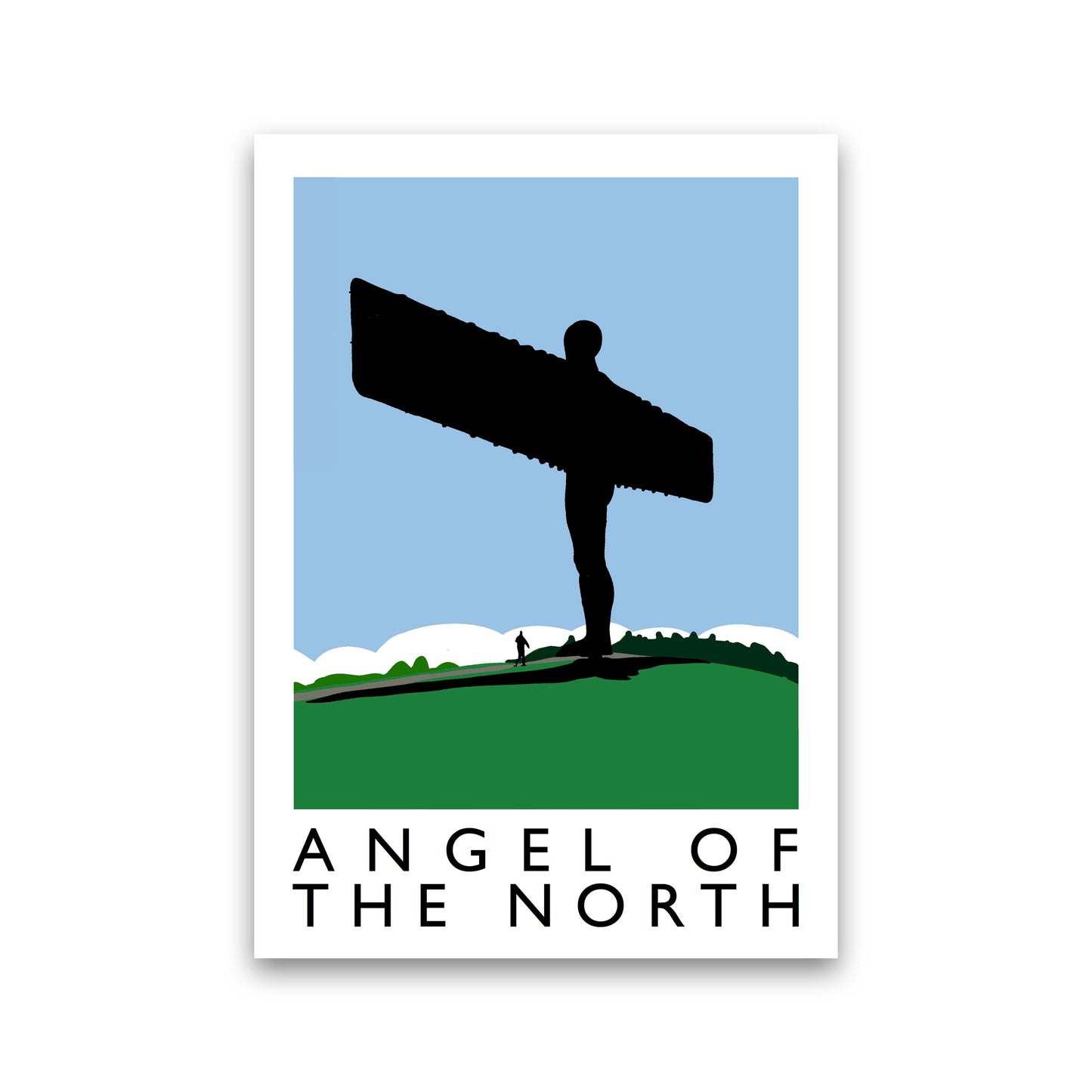 Angel of The North Art Print by Richard O'Neill Print Only