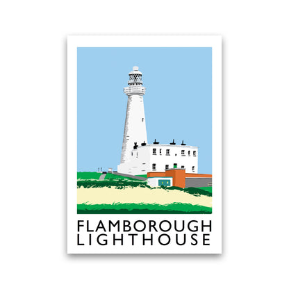 Flamborough Lighthouse Framed Digital Art Print by Richard O'Neill Print Only