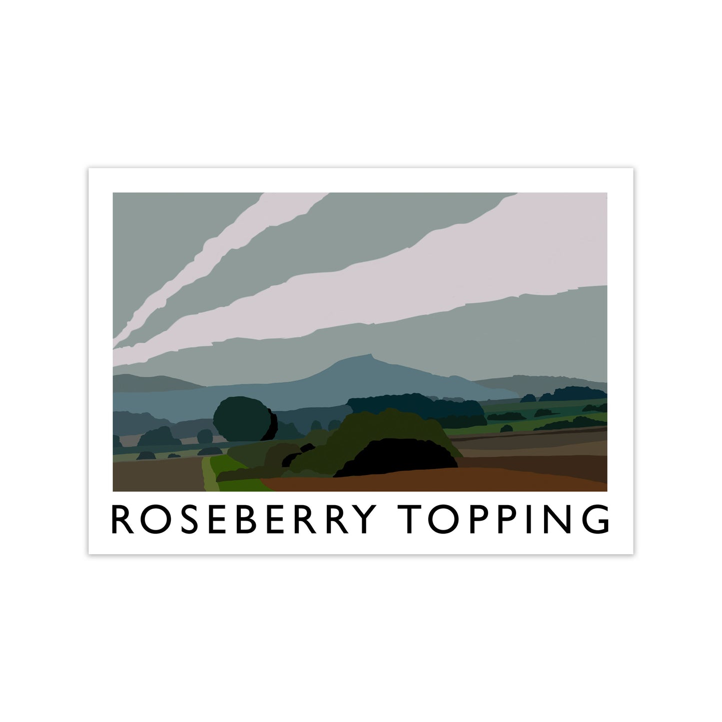 Roseberry Topping Art Print by Richard O'Neill Print Only
