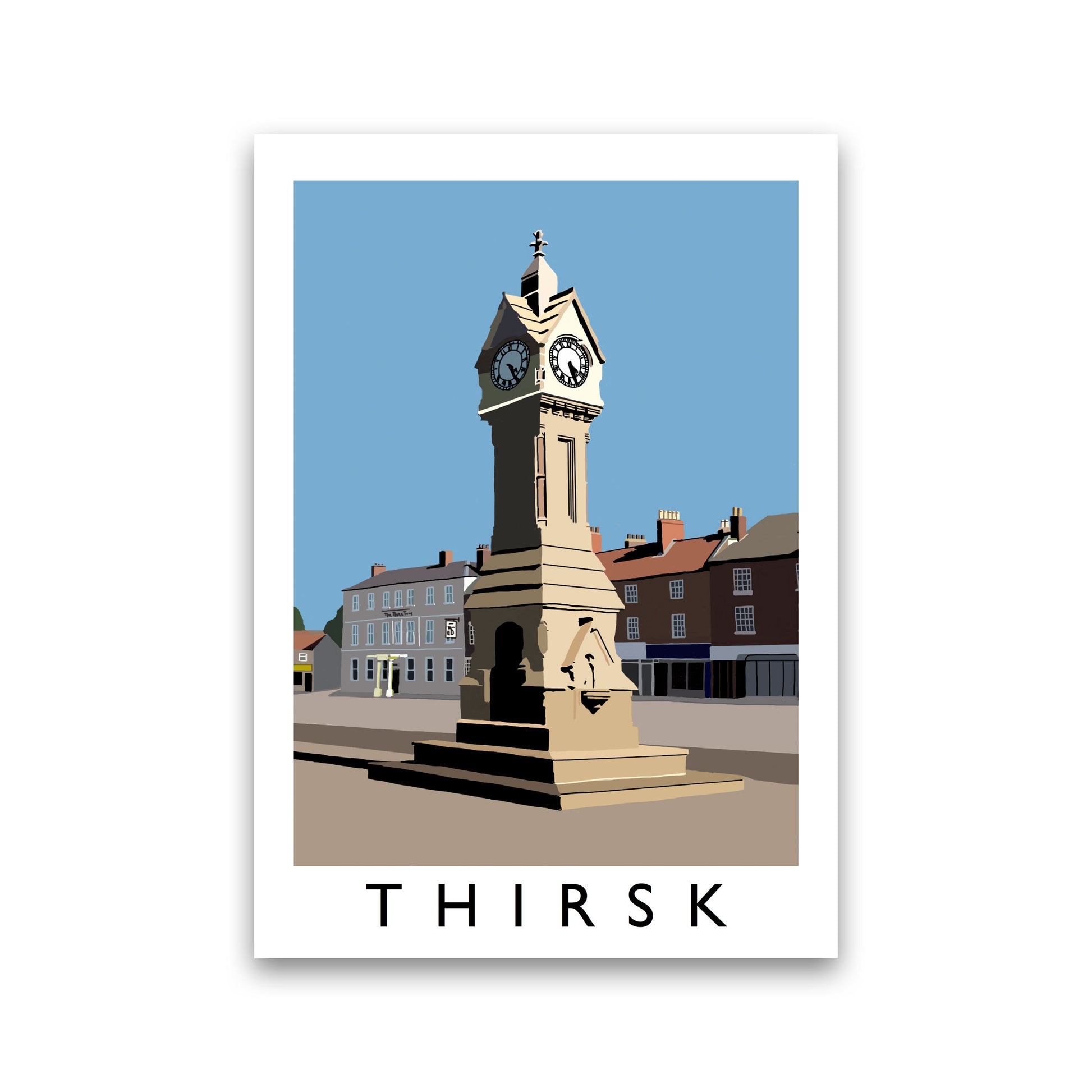 Thirsk by Richard O'Neill Yorkshire Art Print, Vintage Travel Poster Print Only