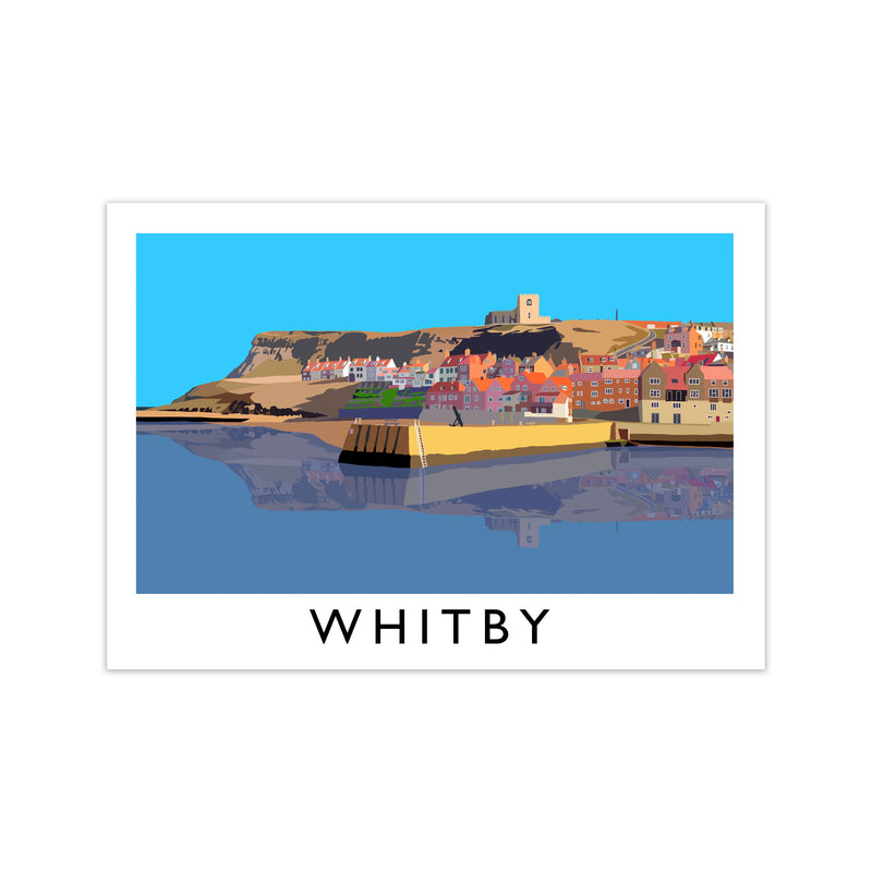 Whitby Framed Digital Art Print by Richard O'Neill Print Only