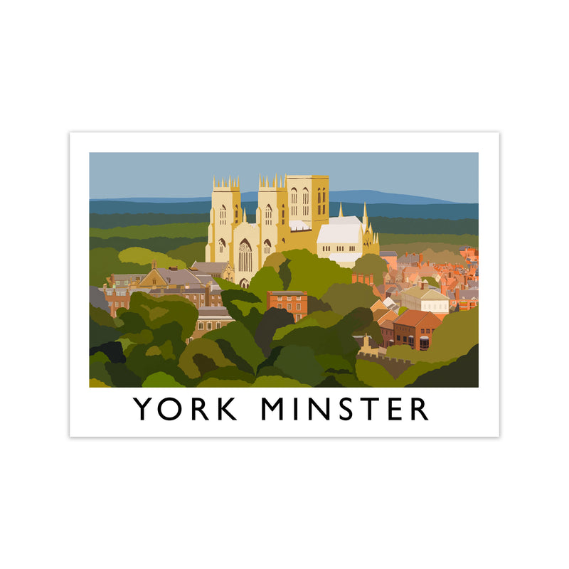York Minster by Richard O'Neill Yorkshire Art Print, Vintage Travel Poster Print Only