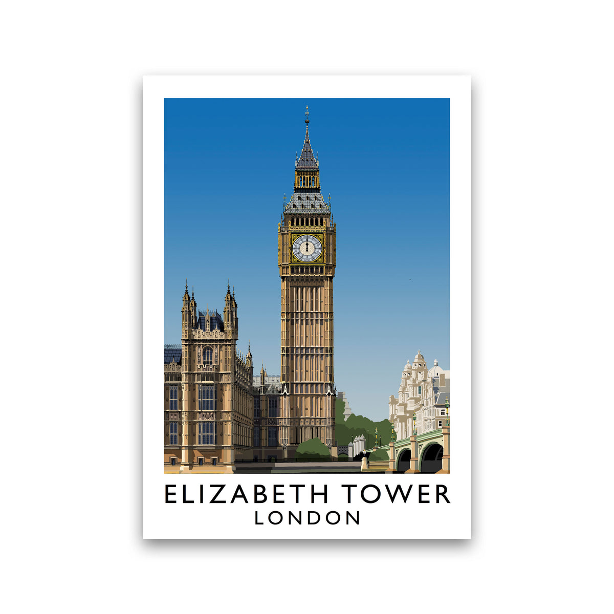 Elizabeth Tower by Richard O'Neill Print Only