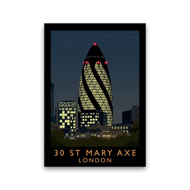 30 St Mary Axe London Travel Art Print by Richard O'Neill Print Only