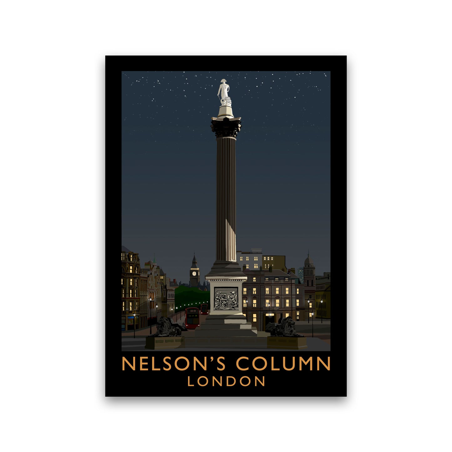 Nelson's Column London Art Print by Richard O'Neill Print Only