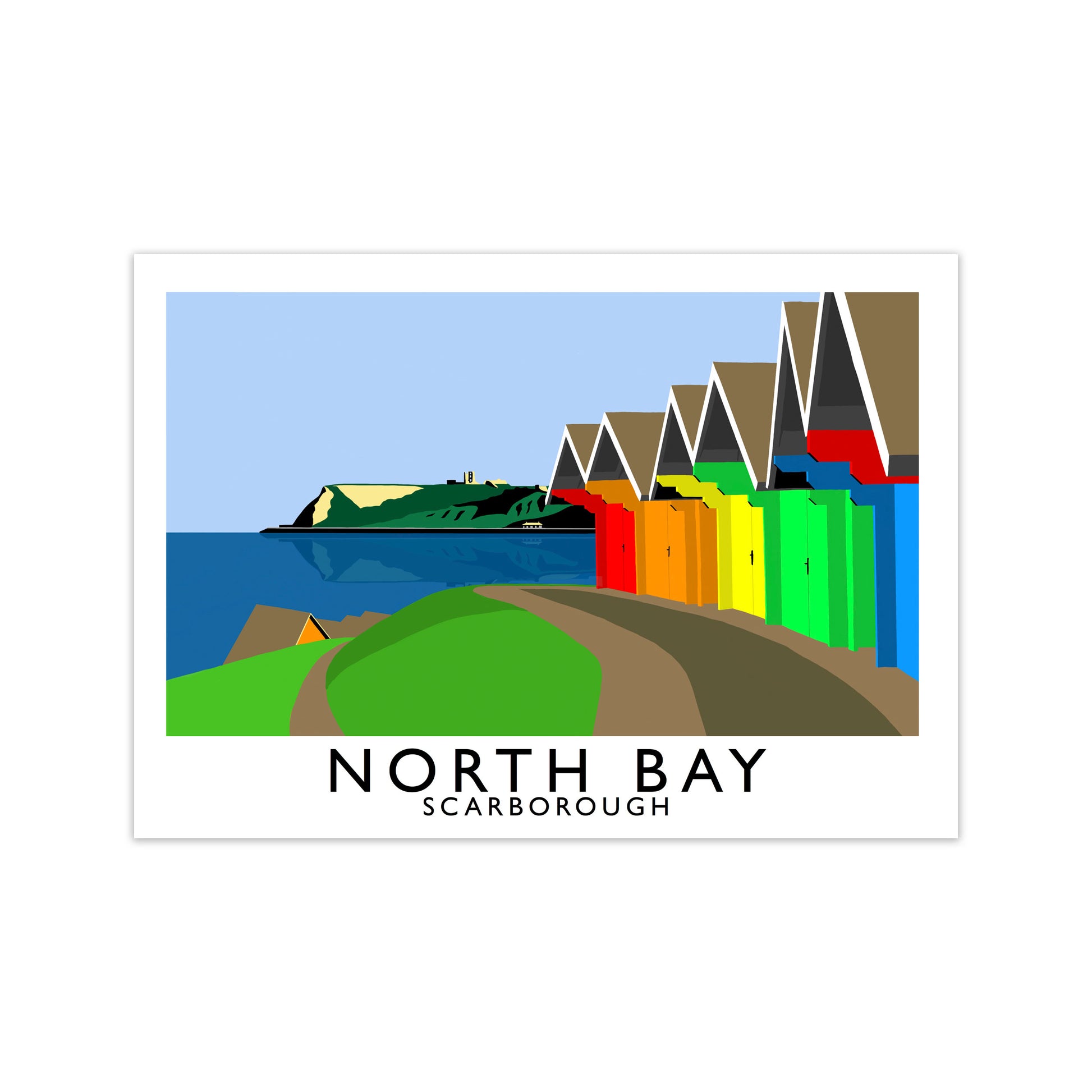North Bay Scarborough North Yorkshire Coast Art Print by Richard O'Neill Print Only