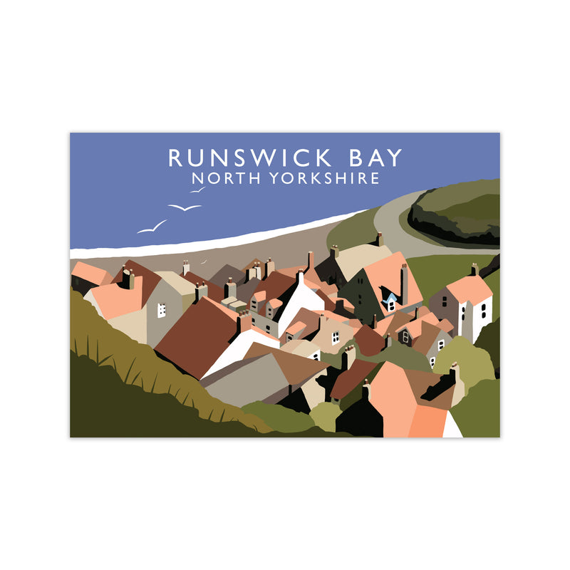 Runswick Bay North Yorkshire Art Print by Richard O'Neill Print Only
