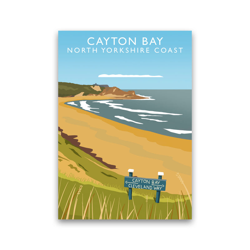 Cayton Bay North Yorkshire Coast Framed Digital Art Print by Richard O'Neill Print Only