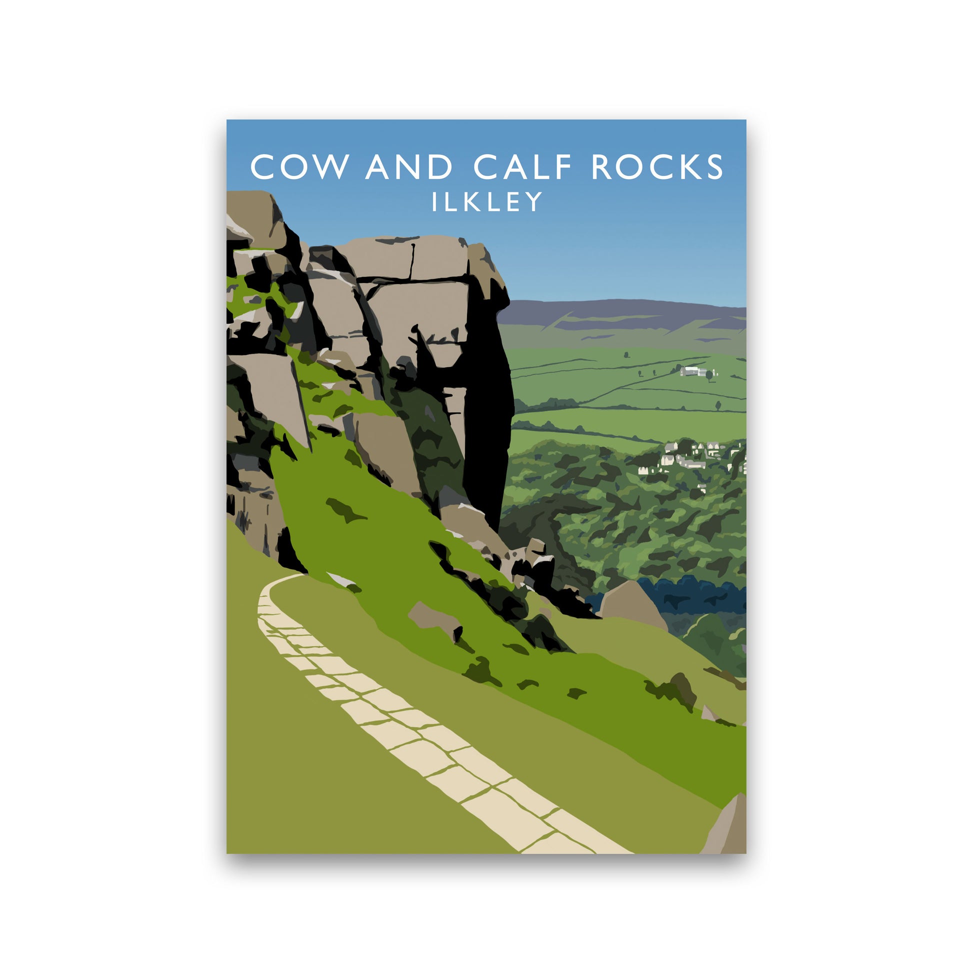 Cow And Calf Rocks Portrait by Richard O'Neill Print Only