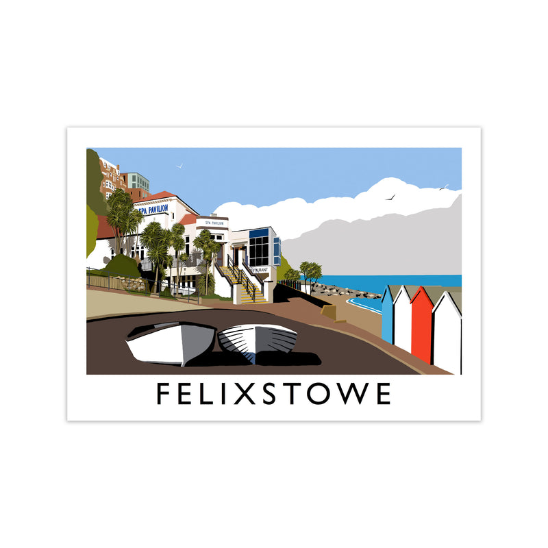 Felixstowe Framed Digital Art Print by Richard O'Neill Print Only