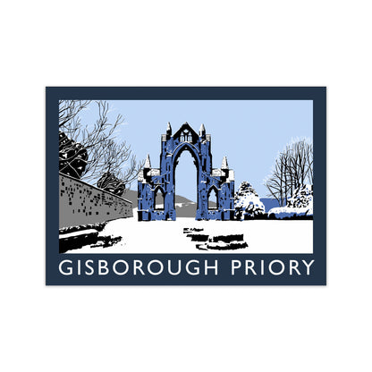 Gisborough Priory In Snow by Richard O'Neill Print Only