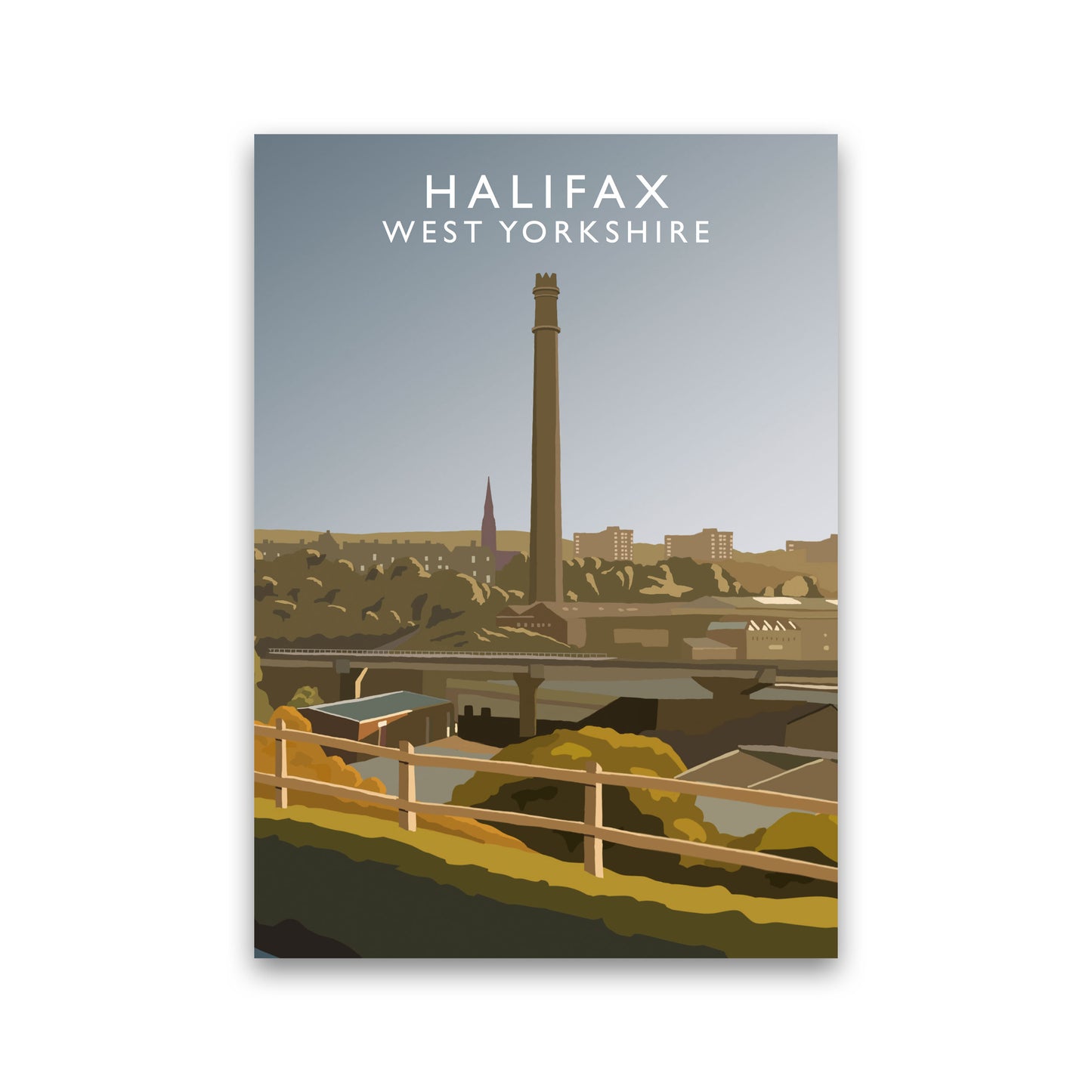 Halifax West Yorkshire Framed Digital Art Print by Richard O'Neill Print Only