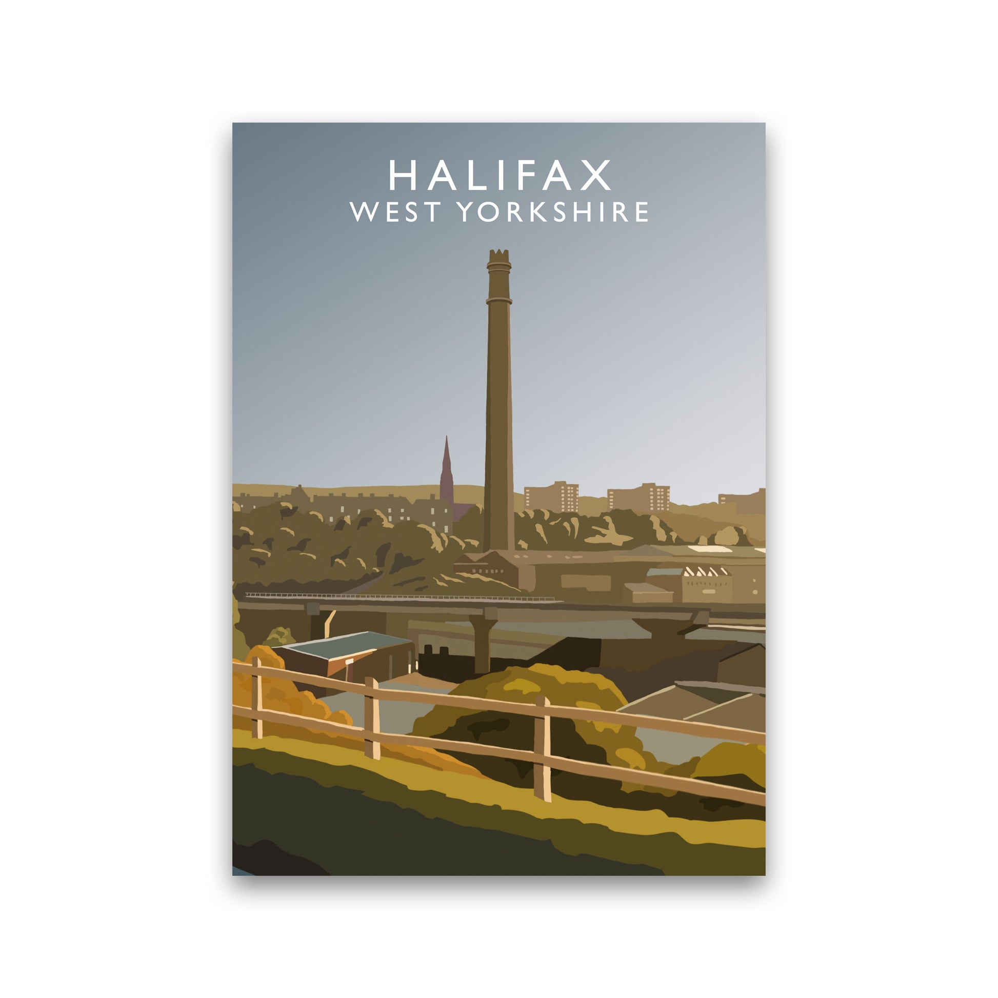 Halifax West Yorkshire Framed Digital Art Print by Richard O'Neill Print Only
