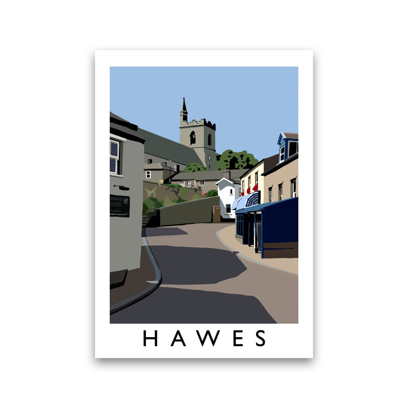 Hawes Travel Art Print by Richard O'Neill, Framed Wall Art Print Only