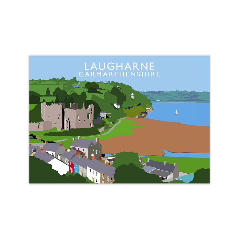 Laugharne Art Print by Richard O'Neill, Framed Wall Art Print Only