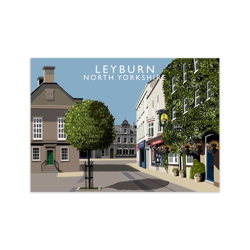 Leyburn North Yorkshire Framed Digital Art Print by Richard O'Neill Print Only