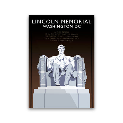 Lincoln Memorial Washington DC Travel Art Print by Richard O'Neill Print Only