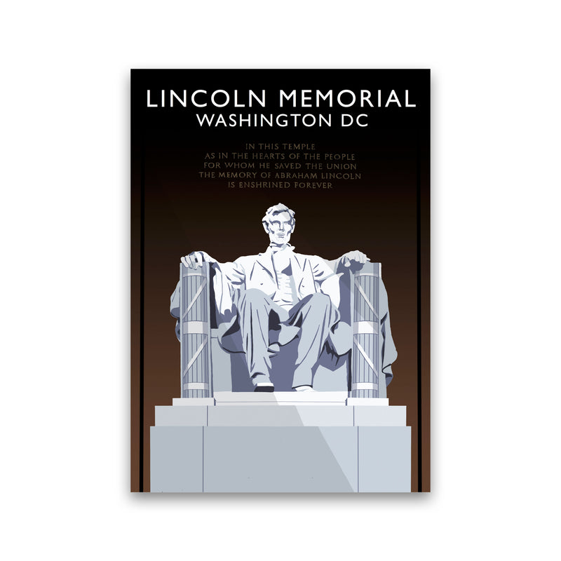 Lincoln Memorial Washington DC Travel Art Print by Richard O'Neill Print Only