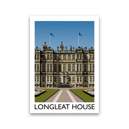 Longleat House Travel Art Print by Richard O'Neill, Framed Wall Art Print Only