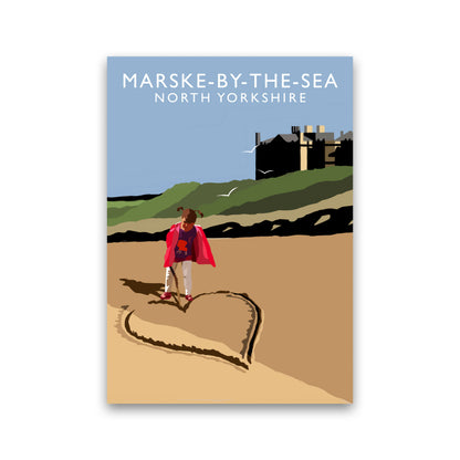 Marske-By-The-Sea North Yorkshire Travel Art Print by Richard O'Neill Print Only