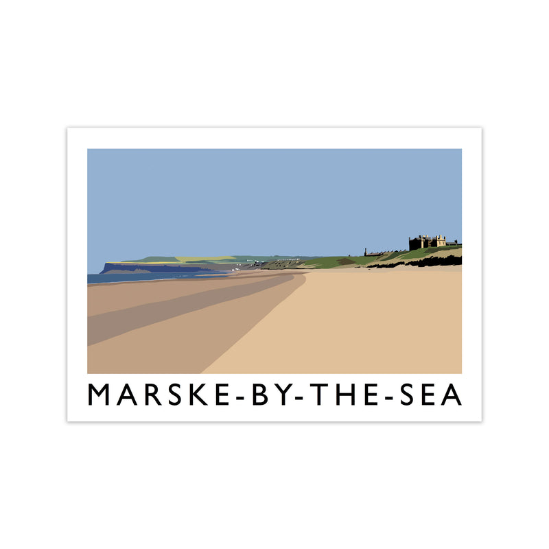 Marske-By-The-Sea Travel Art Print by Richard O'Neill, Framed Wall Art Print Only