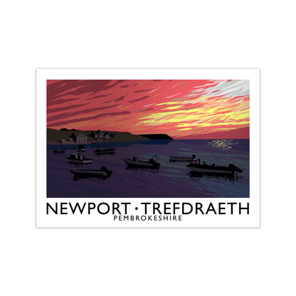 Newport Trefdraeth Pembrokeshire Travel Art Print by Richard O'Neill Print Only