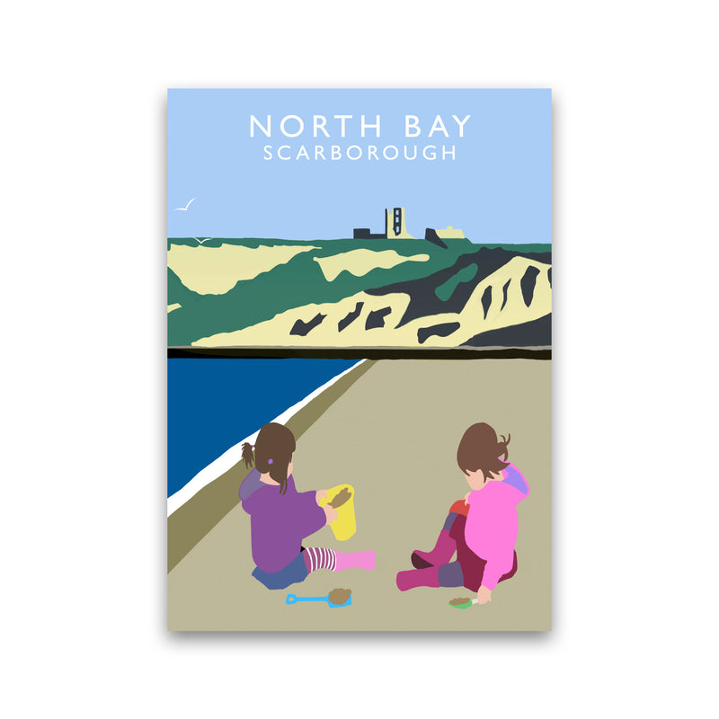 North Bay Scarborough Travel Art Print by Richard O'Neill, Framed Wall Art Print Only