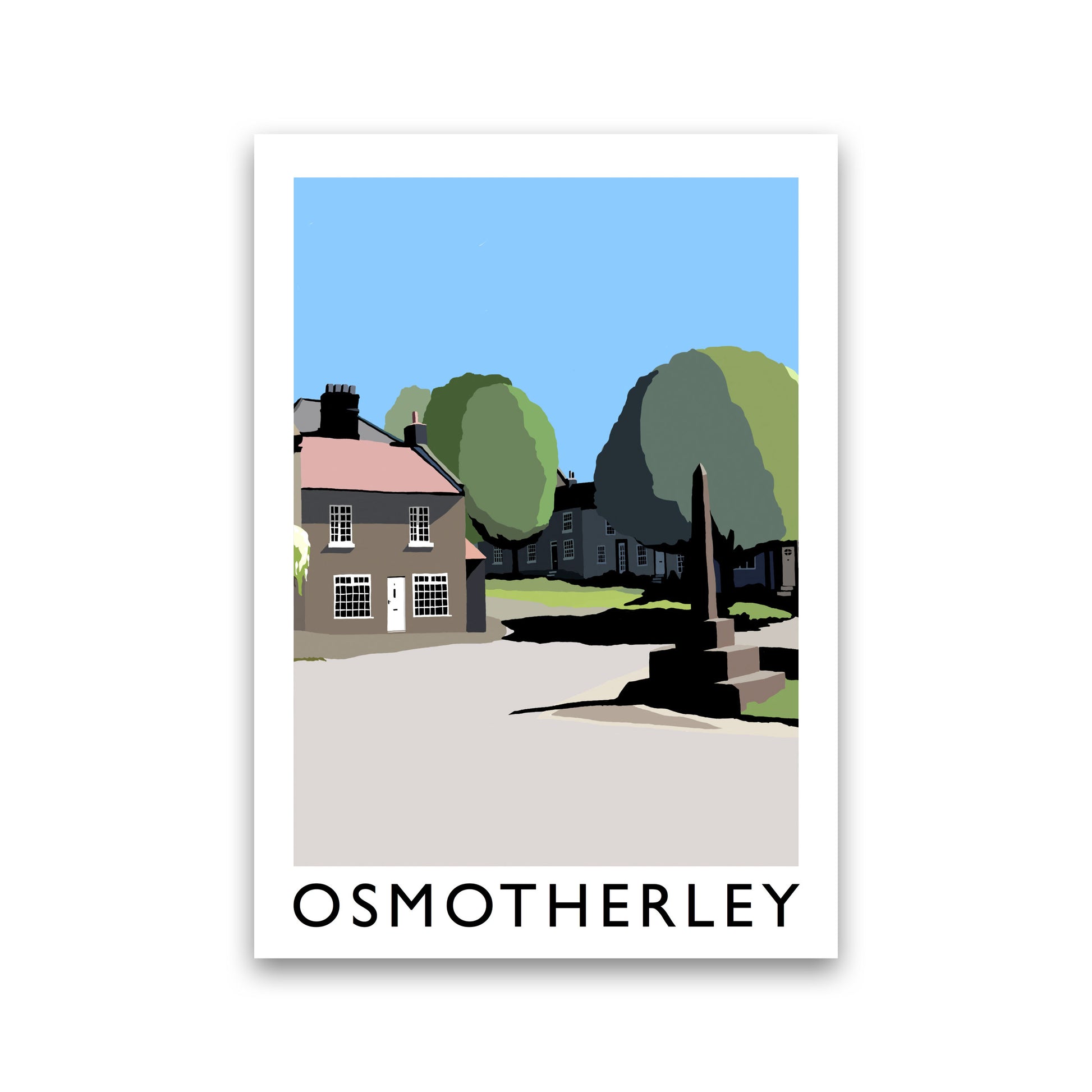 Osmotherley Travel Art Print by Richard O'Neill, Framed Wall Art Print Only