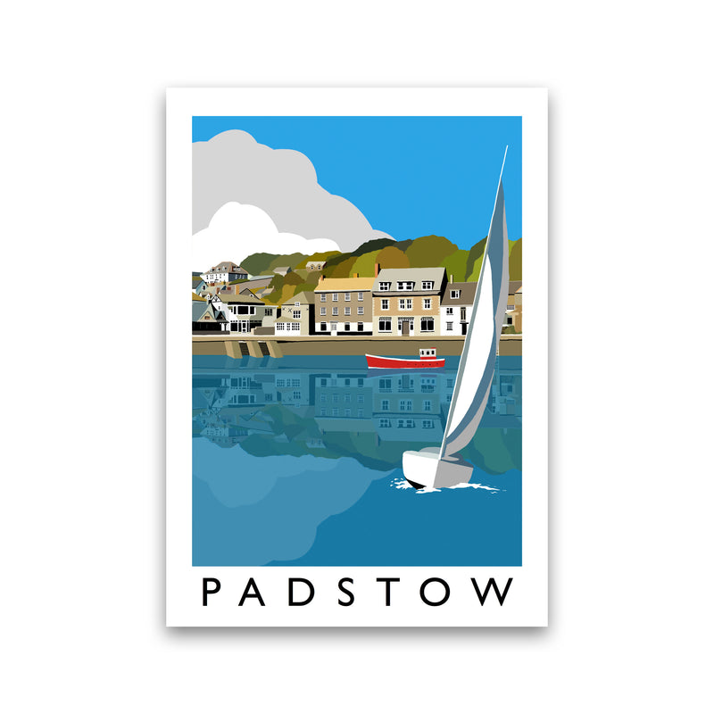 Padstow Framed Digital Art Print by Richard O'Neill, Framed Wall Art Print Only