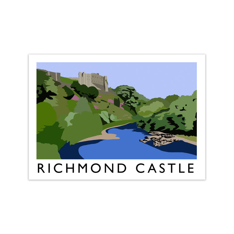 Richmond Castle Digital Art Print by Richard O'Neill, Framed Wall Art Print Only