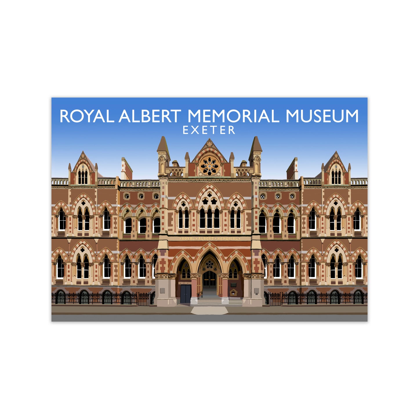 Royal Albert Memorial Museum Exeter Travel Art Print by Richard O'Neill Print Only