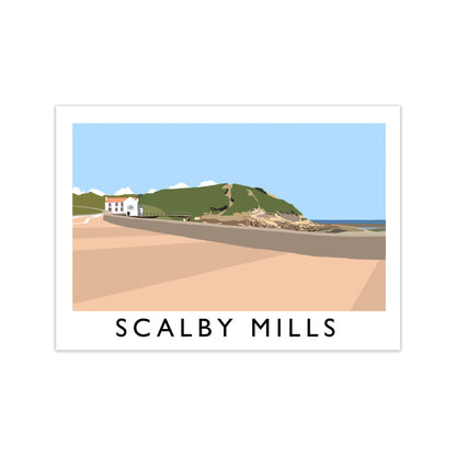 Scalby Mills Travel Art Print by Richard O'Neill, Framed Wall Art Print Only