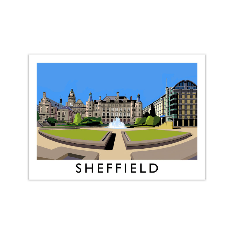 Sheffield Framed Digital Art Print by Richard O'Neill Print Only
