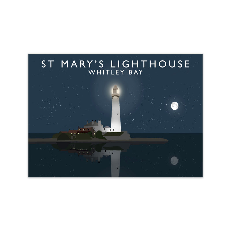 St Mary's Lighthouse Whitley Bay Framed Art Print by Richard O'Neill Print Only