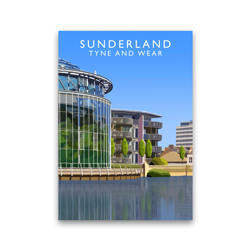 Sunderland Tyne and Wear Art Print by Richard O'Neill, Framed Wall Art Print Only