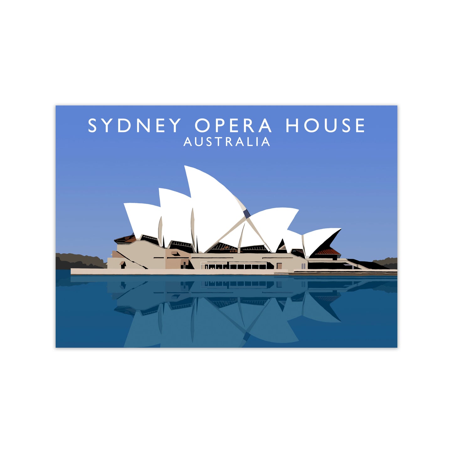 Sydney Opera House Australia Framed Digital Art Print by Richard O'Neill Print Only