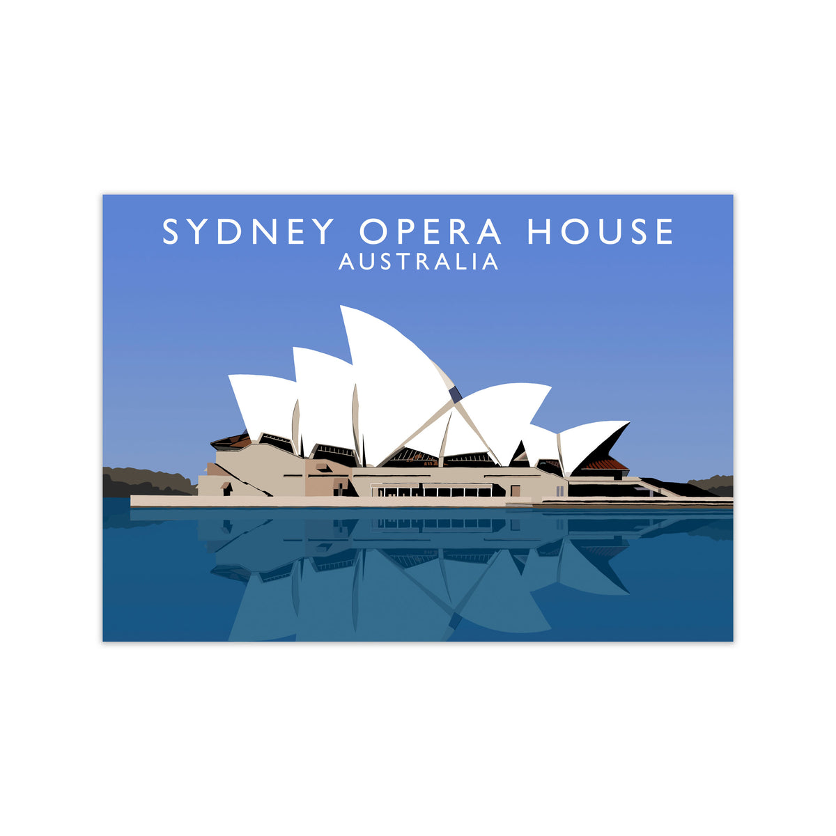 Sydney Opera House Australia Framed Digital Art Print by Richard O'Neill Print Only