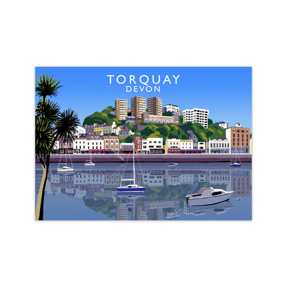Torquay Devon Art Print by Richard O'Neill, Framed Wall Art Print Only